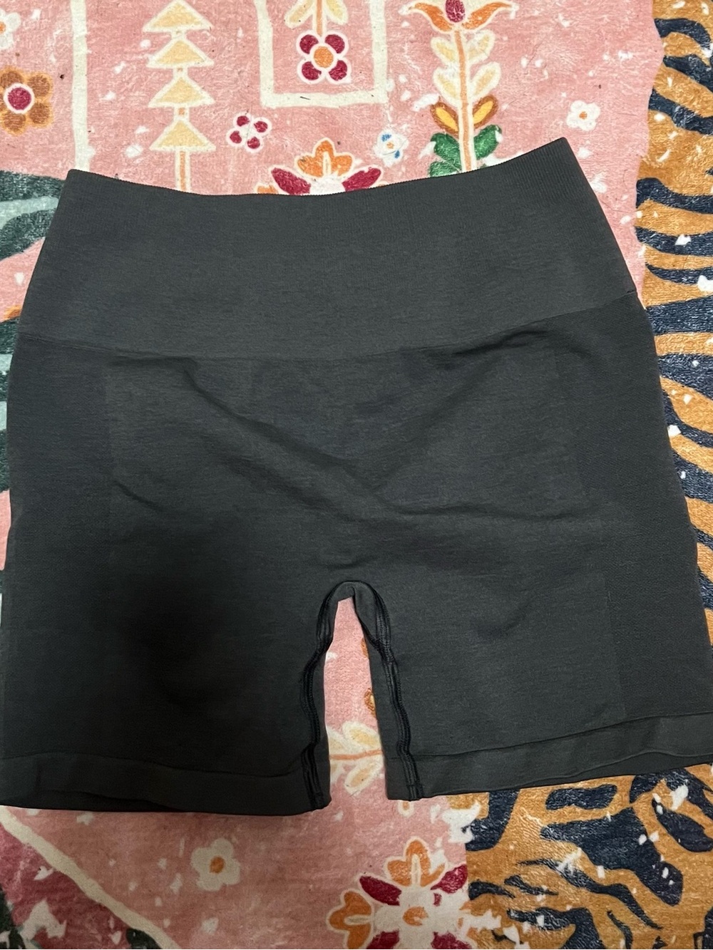 Alphalete Grey High-Rise Scrunch Seamless Bike Shorts